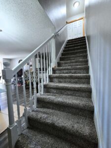 Interior stair rail painting